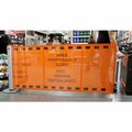 Zonepro Single Rolling Stanchion with Orange Safety Banner URS3000-ORG 466URS3000ORG